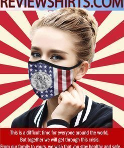 America FLag Detroit Seal Michigan Cloth Face Mask