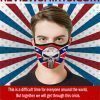 The Punisher on a confederate flag Skull CLoth Face Mask