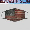 AMERICAN FLAG DAMAGED FILTER FACE MASK