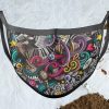 Abstract Cartoon Music Doodles Filter Face Mask Made in USA