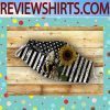 American flag Bee flowers Face Mask