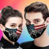 American flag fox racing all over printed face mask