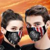 American flag harley-davidson motorcycles all over printed face mask