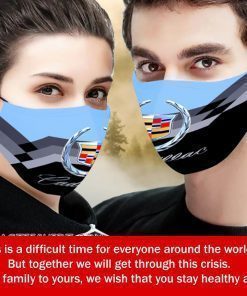 Cadillac logo all over printed filter face mask