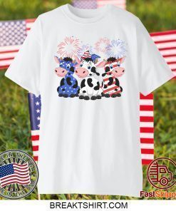 Cows American Flag 4th Of July Shirt