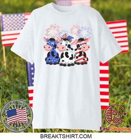 Cows American Flag 4th Of July Shirt