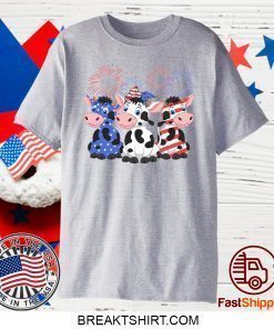 Cows American Flag 4th Of July Shirt