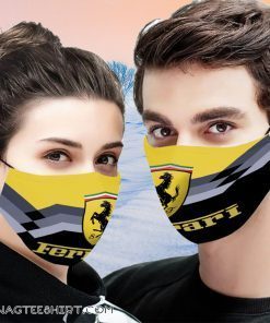 Ferrari car logo all over printed face mask free shipping