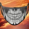 Funny Cartoon Human Skull Skeleton Made in USA Mouth Mask Unisex Anti Dust Cotton Blend Reusable & Washable Face Mask
