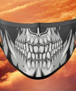 Funny Cartoon Human Skull Skeleton Made in USA Mouth Mask Unisex Anti Dust Cotton Blend Reusable & Washable Face Mask