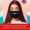 KITTY Mask, Cute Mask, Cute Women Mask, Mask for Her, Cat Lover Mask, Cat Heart Mask, Cat Lover, Kitten Mask, Whiskers, Cute Masks