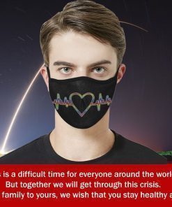 LGBT Heartbeat Lesbian Gay Gender Equality Bisexual Transgender Cloth Face Mask