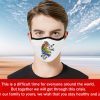 LGBT Rainbow Pride - Free Love Cloth Face Mask Antibacterial Fabric