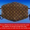 LV Pattern Brown Face Cover