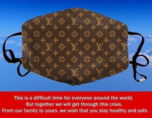 LV Pattern Brown Face Cover