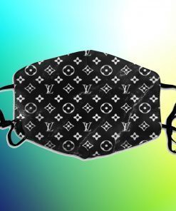 LV White Black 2 Face Mask Cover