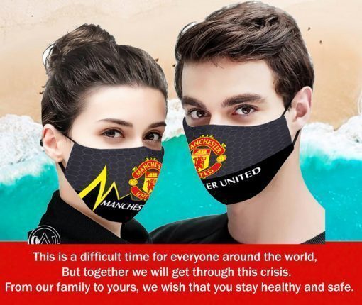 Manchester united all over printed face mask