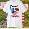 Meowica 4th Of July Merica Quarantine T-Shirt