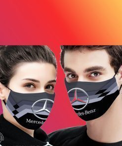 Mercedes-benz car logo all over printed filter face mask