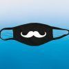 Mustache Essential 100% Cotton Face Mask with soft cotton ear loops Made in USA Washable and Reusable