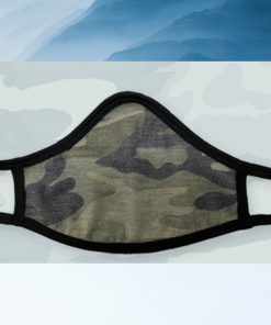 New Vintage Camo Style 100% Cotton Face Mask with soft cotton ear loops Made in USA Washable and Reusable