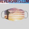 ARMED SOLDIER WITH RIFLE AND USA FLAG 2020 FACE MASK