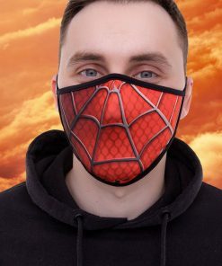 Spider man face mask, Red face mask with spider webs, UNISEX Washable and Reusable face mask, Face Cover