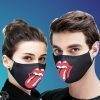 The rolling stones rock band all over printed filter face mask