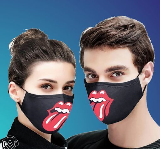 The rolling stones rock band all over printed filter face mask