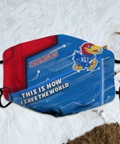 This Is How I Save The World Kansas Jayhawks Face Mask