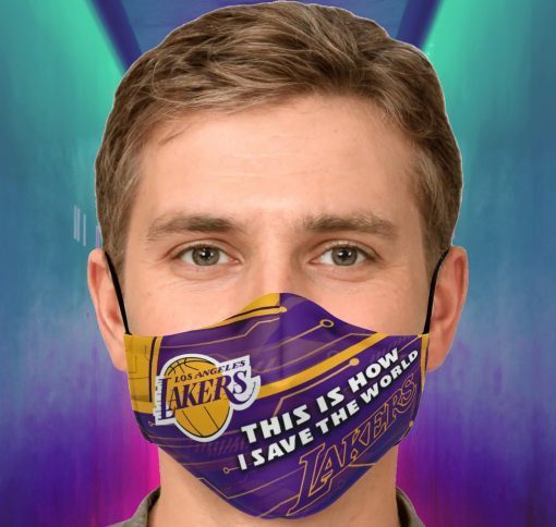 This Is How I Save The World Los Angeles Lakers Face Mask