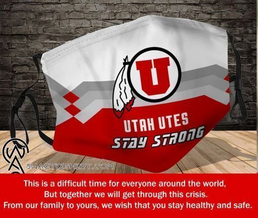 Utah utes football stay strong all over printed face mask