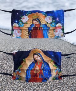 Virgin Mary Face Mask, Religious Face Mask, Reusable, Washable, Reversible