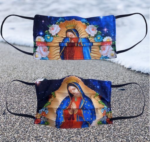 Virgin Mary Face Mask, Religious Face Mask, Reusable, Washable, Reversible