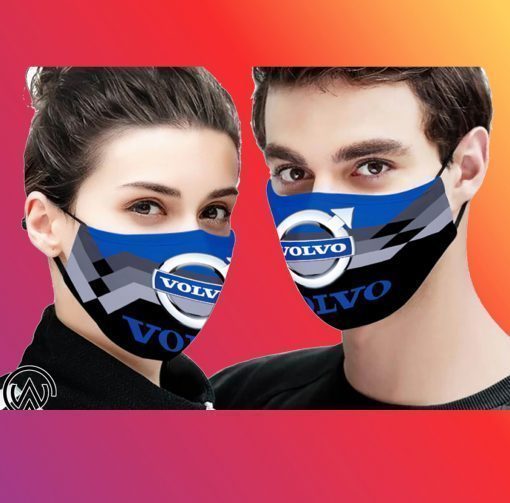 Volvo logo all over printed filter face mask