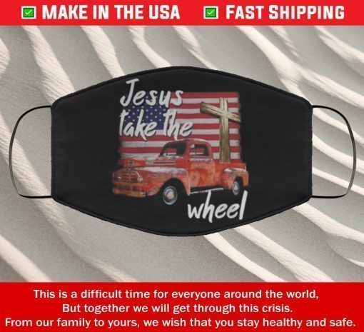 Face Mask American Flag Jesus Take The Wheel Masks