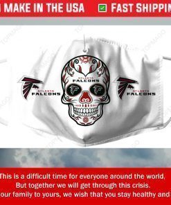 Logo Atlanta Falcons Skull Filter Face Mask Washable