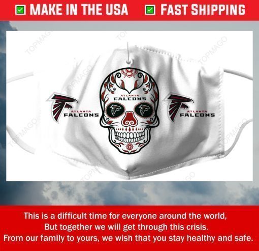 Logo Atlanta Falcons Skull Filter Face Mask Washable