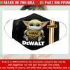 Baby Yoda DeWalt Cotton Face Mask