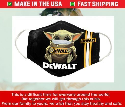 Baby Yoda DeWalt Cotton Face Mask