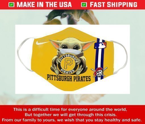 Baby Yoda Pittsburgh Pirates Cotton Face Mask