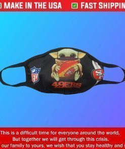 Baby Yoda SF 49ers Cotton Face Mask