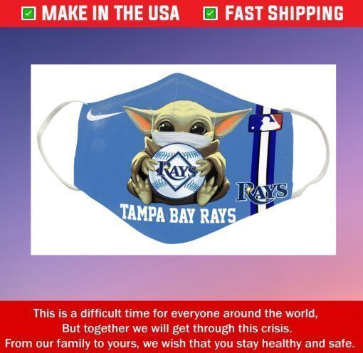 Baby Yoda Tampa Bay Rays Cotton Face Mask