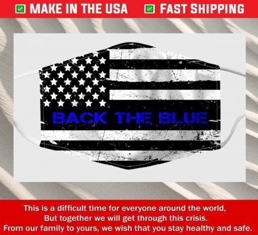 Face Mask Back The Blue American Flag Masks