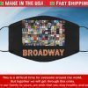 Broadway Musical Theater Logo Hand Drawn Filter Face Mask