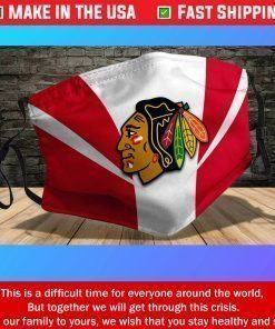 Logo Chicago Blackhawks Cotton Face Masks 3D