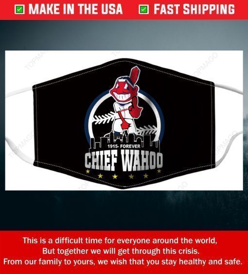 Chief Wahoo Logo Middle Finger Filter Face Mask