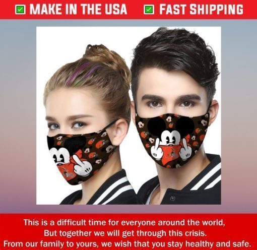 Face Mask CLEVELAND BROWNS MICKEY MOUSE Masks