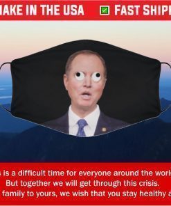 Cloth Face Mask Crazy Adam Schiff Made In Usa