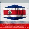 Costa Rica Flag Fabric Filter Face Mask